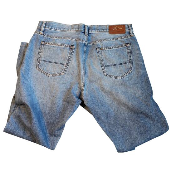 Jean Shop Men’s Mick Straight Leg Jeans Size 36 Blue Distressed 100% Cotton - Picture 3 of 8